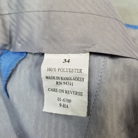 Louis Raphael Golf Shorts Mens Size 34 Blue Flat Front Golfer Polyester - Picture 7 of 8